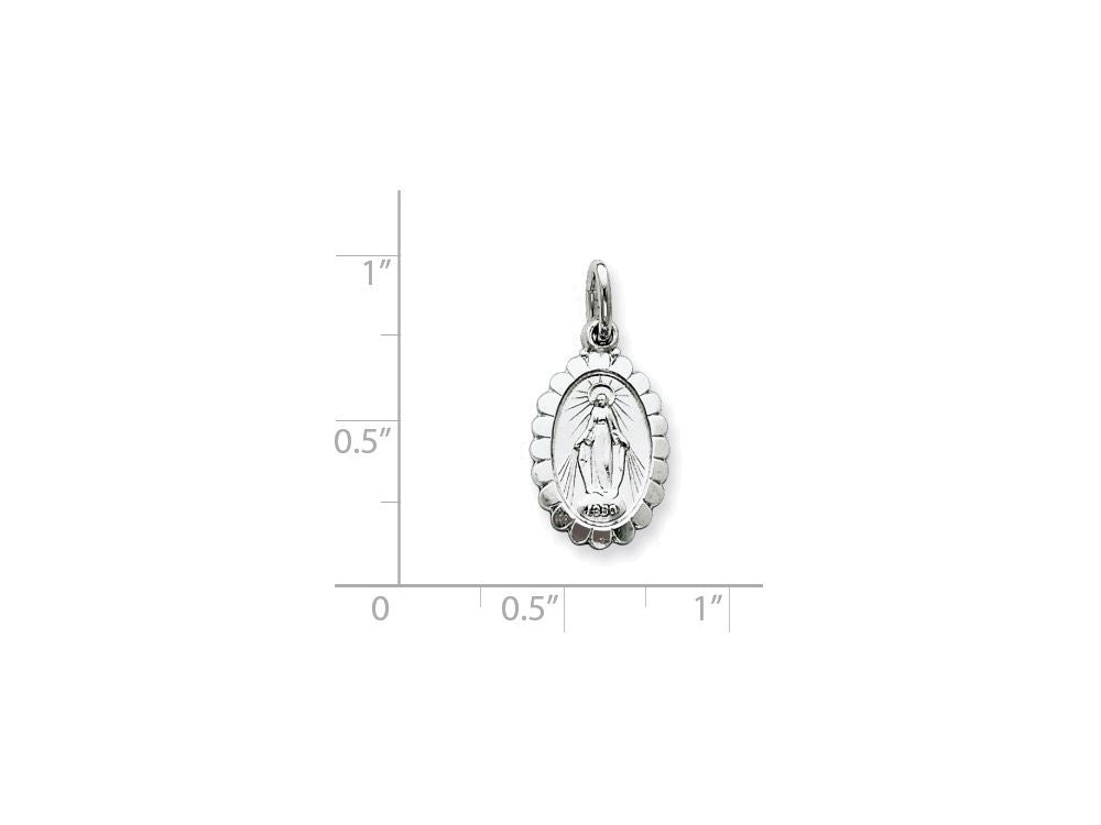 FJC Finejewelers Sterling Silver Miraculous Medal Pendant Necklace - Chain Included