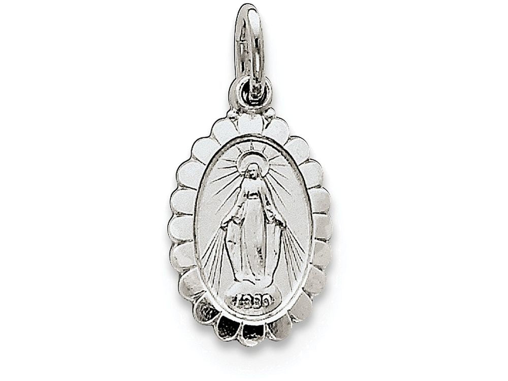 FJC Finejewelers Sterling Silver Miraculous Medal Pendant Necklace - Chain Included