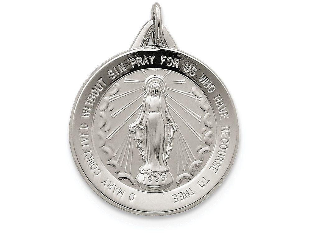 FJC Finejewelers Sterling Silver Miraculous Medal Pendant Necklace - Chain Included