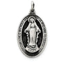 FJC Finejewelers Sterling Silver Antiqued Miraculous Medal Pendant Necklace - Chain Included