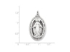FJC Finejewelers Sterling Silver Antiqued Miraculous Medal Pendant Necklace - Chain Included