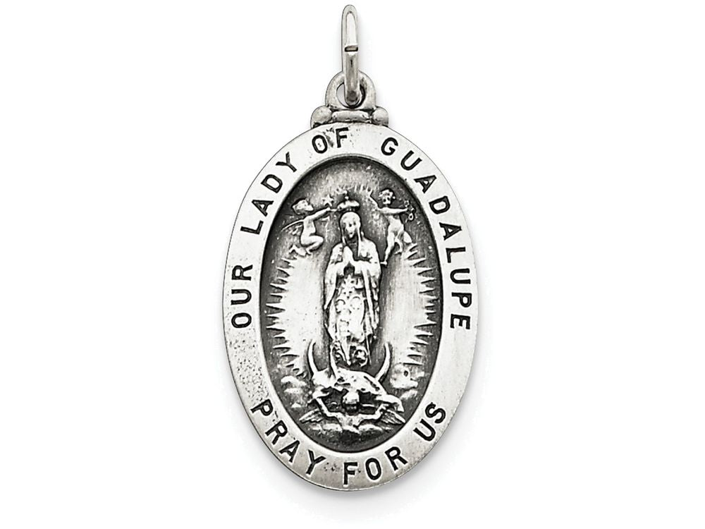 FJC Finejewelers Sterling Silver Our Lady Of Guadalupe Medal Pendant Necklace - Chain Included