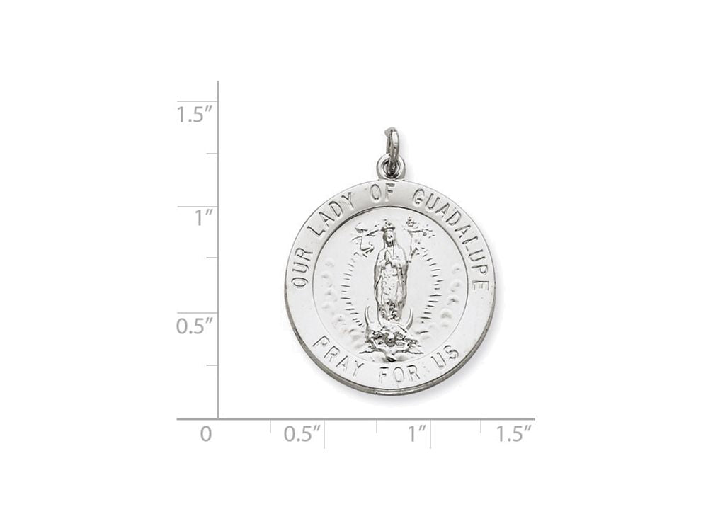 FJC Finejewelers Sterling Silver Our Lady Of Guadalupe Medal Pendant Necklace - Chain Included
