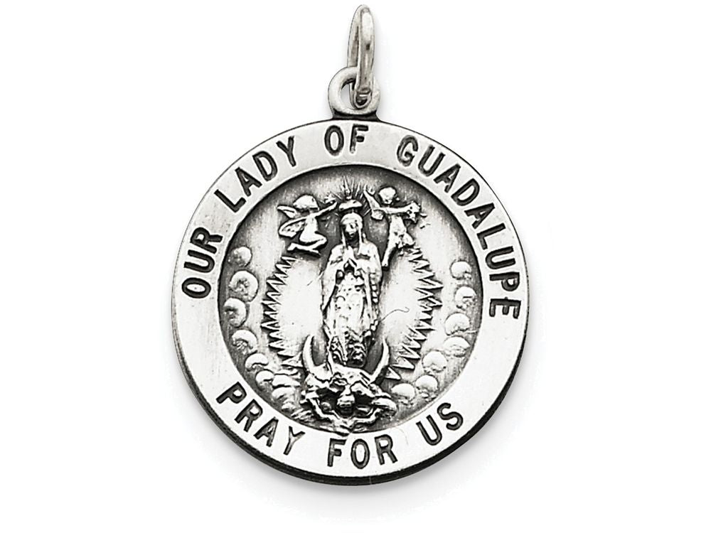 FJC Finejewelers Sterling Silver Our Lady Of Guadalupe Medal Pendant Necklace - Chain Included