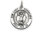 FJC Finejewelers Sterling Silver Our Lady Of Guadalupe Medal Pendant Necklace - Chain Included