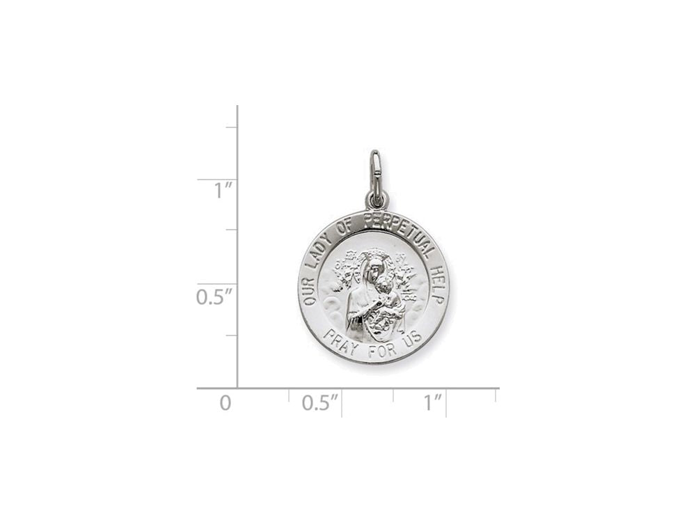 FJC Finejewelers Sterling Silver Our Lady Of Perpetual Help Medal Pendant Necklace - Chain Included