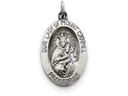FJC Finejewelers Sterling Silver Antiqued Our Lady Of Mt.carmel Medal Pendant Necklace - Chain Included