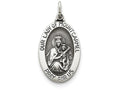 FJC Finejewelers Sterling Silver Antiqued Our Lady Of Mount Carmel Medal Pendant Necklace - Chain Included