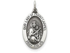FJC Finejewelers Sterling Silver Antiqued Our Lady Of Mount Carmel Medal Pendant Necklace - Chain Included