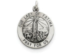 FJC Finejewelers Sterling Silver Antiqued Our Lady Of Fatima Medal Pendant Necklace - Chain Included