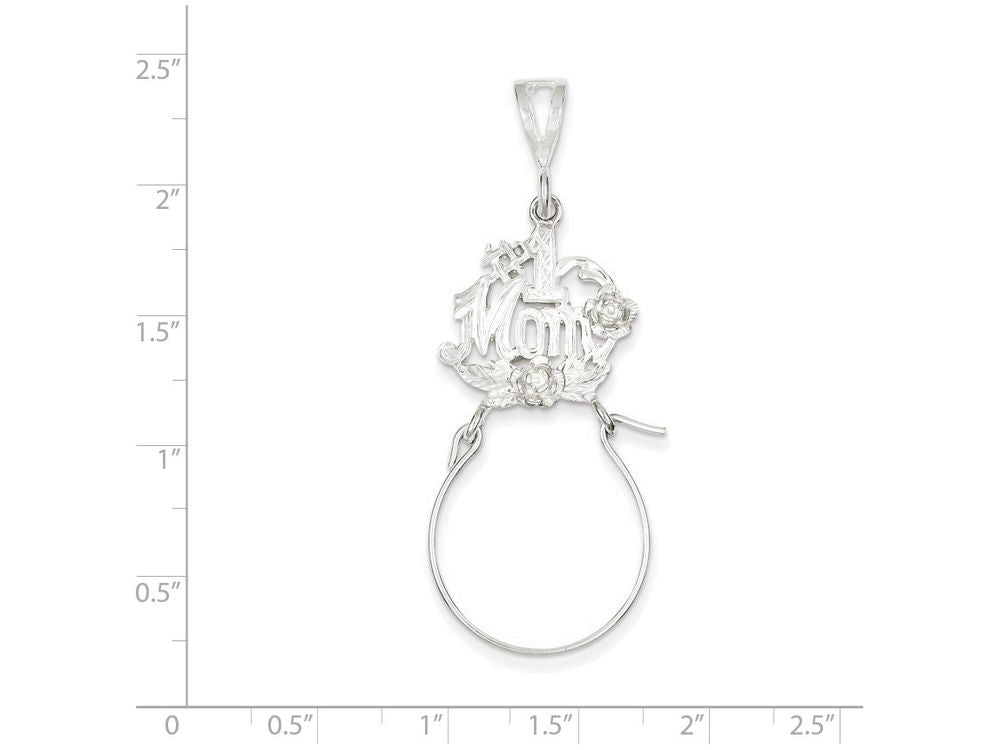 FJC Finejewelers Sterling Silver #1 Mom Charm Holder