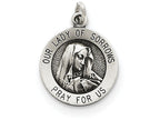 FJC Finejewelers Sterling Silver Antiqued Our Lady Of Sorrows Medal Pendant Necklace - Chain Included