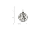 FJC Finejewelers Sterling Silver Antiqued Matka Boska Medal Pendant Necklace - Chain Included