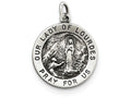 FJC Finejewelers Sterling Silver Antiqued Our Lady Of Lourdes Medal Pendant Necklace - Chain Included