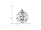 FJC Finejewelers Sterling Silver Antiqued De La Providencia Medal Pendant Necklace - Chain Included