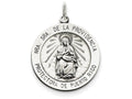 FJC Finejewelers Sterling Silver Antiqued De La Providencia Medal Pendant Necklace - Chain Included