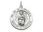 FJC Finejewelers Sterling Silver Antiqued De La Providencia Medal Pendant Necklace - Chain Included
