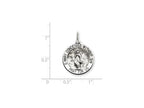 FJC Finejewelers Sterling Silver Antiqued Blessed Mother Medal Pendant Necklace - Chain Included