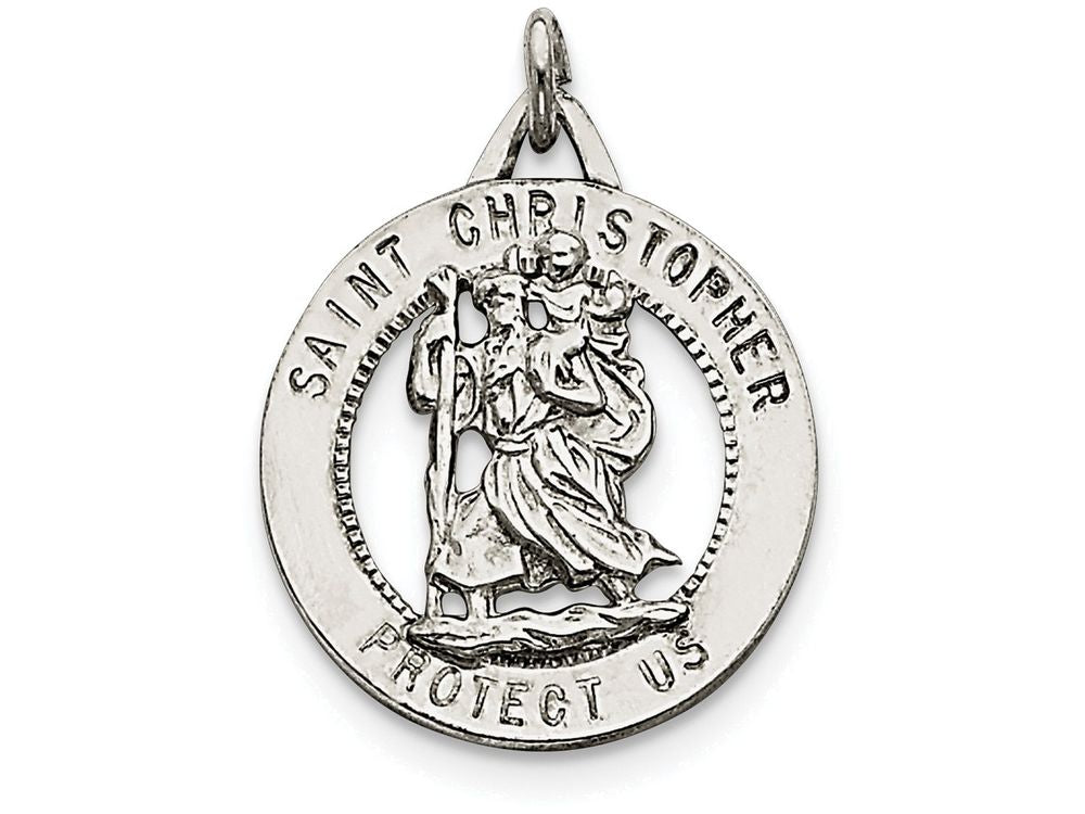 FJC Finejewelers Sterling Silver St. Christopher Medal Pendant Necklace - Chain Included