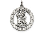 FJC Finejewelers Sterling Silver Saint Christopher Medal Pendant Necklace - Chain Included