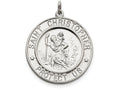 FJC Finejewelers Sterling Silver Saint Christopher Medal Pendant Necklace - Chain Included