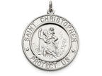 FJC Finejewelers Sterling Silver Saint Christopher Medal Pendant Necklace - Chain Included