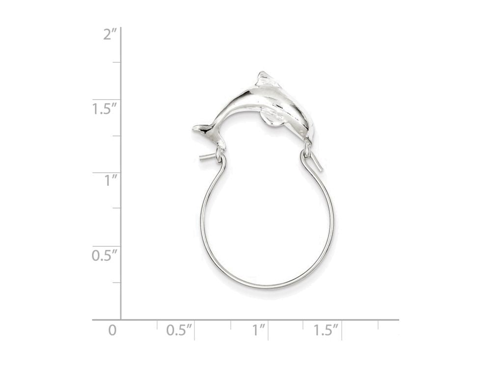 FJC Finejewelers Sterling Silver Dolphin Charm Holder