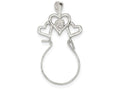 FJC Finejewelers Sterling Silver Heart Charm Holder