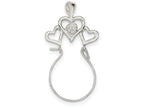 FJC Finejewelers Sterling Silver Heart Charm Holder
