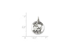FJC Finejewelers Sterling Silver Antiqued Saint Michael Medal Pendant Necklace - Chain Included