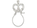 FJC Finejewelers Sterling Silver Claddagh Charm Holder