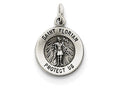 FJC Finejewelers Sterling Silver Antiqued Saint Florian Medal Pendant Necklace - Chain Included