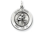 FJC Finejewelers Sterling Silver Antiqued Saint Gerard Medal Pendant Necklace - Chain Included