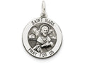 FJC Finejewelers Sterling Silver Antiqued Saint Mark Medal Pendant Necklace - Chain Included