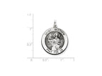 FJC Finejewelers Sterling Silver Antiqued Saint Matthew Medal Pendant Necklace - Chain Included