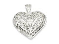 FJC Finejewelers Sterling Silver Filigree Heart Charm