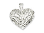 FJC Finejewelers Sterling Silver Filigree Heart Charm
