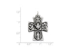 FJC Finejewelers Sterling Silver Antiqued 4-way Medal Pendant Necklace - Chain Included