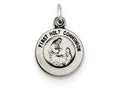 FJC Finejewelers Sterling Silver Antiqued First Holy Communion Medal Pendant Necklace - Chain Included