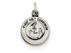 FJC Finejewelers Sterling Silver Antiqued First Holy Communion Medal Pendant Necklace - Chain Included