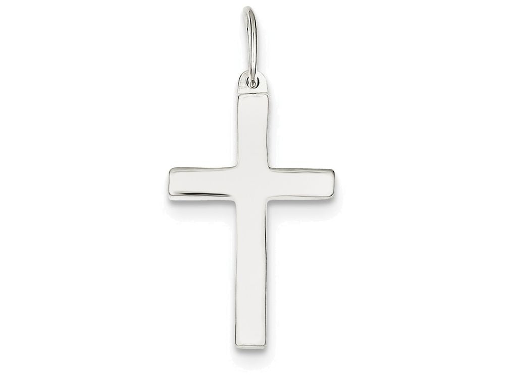 FJC Finejewelers Sterling Silver Polished Cross Pendant Necklace - Chain Included