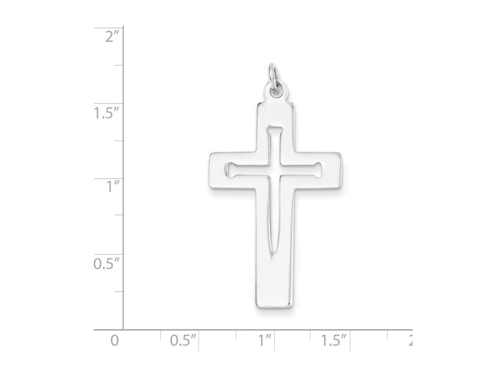 FJC Finejewelers Sterling Silver Latin Cross Pendant Necklace - Chain Included