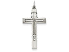 FJC Finejewelers Sterling Silver Antiqued Rosary Cross Pendant Necklace - Chain Included