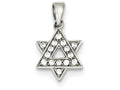 FJC Finejewelers Sterling Silver Cubic Zirconia Star Of David Pendant Necklace - Chain Included