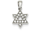 FJC Finejewelers Sterling Silver Cubic Zirconia Star Of David Pendant Necklace - Chain Included