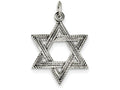 FJC Finejewelers Sterling Silver Antiqued Star Of David Charm