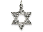 FJC Finejewelers Sterling Silver Antiqued Star Of David Charm
