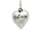 FJC Finejewelers Sterling Silver Antiqued Believe Pendant Necklace - Chain Included