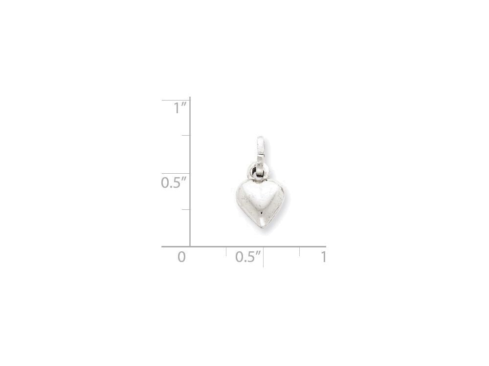 FJC Finejewelers Sterling Silver Puffed Heart Charm