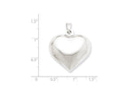FJC Finejewelers Sterling Silver Puffed Heart Pendant Necklace - Chain Included